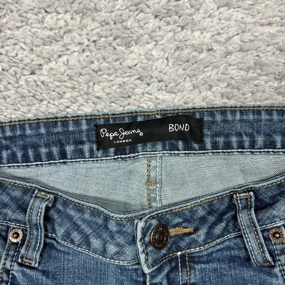 Pepe Jeans Mens 34 x 32 Bond Straight Light Wash Classic Casual Denim Night Out - Picture 2 of 5